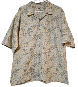 Men's Hawaiian Button-up Collard Shirt Short Sleeves Size XL, by Cutter & Buck. - Picture 1 of 5