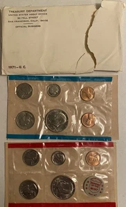 1971  1972  1976  1977  1979 Uncirculated Mint  Sets In Original Envelopes - Picture 1 of 5