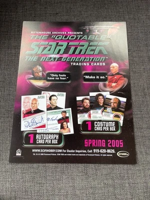 Star Trek  TNG - The 'Quotable' - Original  A4 Flyer / Sell Sheet /Poster - Image 1 of 2