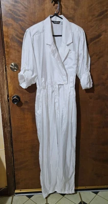 Mono blanco Ashleigh Morgan vintage años 80 talla S aspecto satinado mameluco brillante Foto 1 de 4