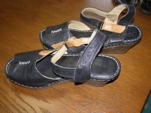 Gemini Plateau Sandalen Gr. 41 schwarz Leder 7cm Absatz - Bild 1 von 4