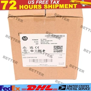 Allen-Bradley 22D D4P0N104 AB 22D-D4P0N104 PowerFlex 40P AC Drive US 22DD4P0N104 - Picture 1 of 5