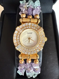 Montre-Bracelet Femme Vintage Améthyste Topaze & Péridot Lucoral - Photo 1/9