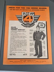1983 Big 4 Inc. Motorcycle Accessory For The Riding Season Ephemera Advertising  - Picture 1 of 10