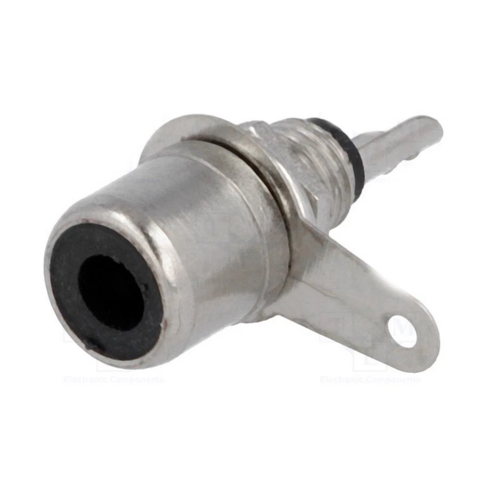 Connector Rca Female 6mm from Panel Nickel Ball Marker Black - Image 1 of 1