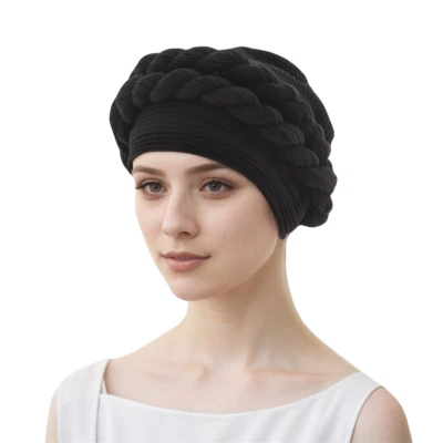 Envolturas para la cabeza africanas para mujer trenza turbante africano gorra pañuelo retorcido sombrero Foto 1 de 4
