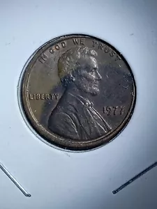 1977 Lincoln Cent Off Center Strike And Improper Alloy! - Picture 1 of 4
