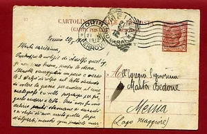 06 - CARTOLINA POSTALE 21-09-1912  postcard-carte postale- cartoline - Picture 1 of 1