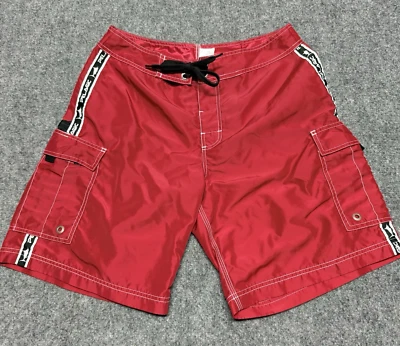 Pantalones Cortos de Tabla Pelágicos Para Hombres 30 Rojo Carga Playa Surf Bañador Nylon 8" Foto 1 de 4