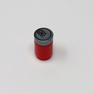 LEGO Parts Minifigure Utensil Red SODA Can Cola Drink (1)