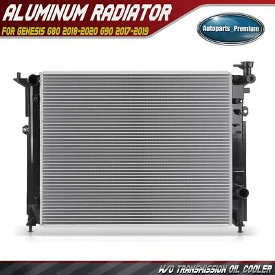 Radiador sem refrigerador de óleo para Genesis G80 2018-2020 G90 2017-2019 3.3L 3.8L 5.0L - Imagem 1 de 4