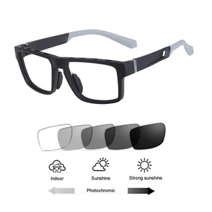 Sporty Unisex Full Rim Photochromic Grey Reading Glasses Readers Sunglasse UV400 - Picture 1 of 29