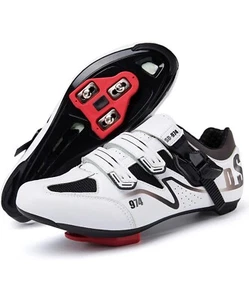 Mens Bike Shoes Cycling Shoes US Size 9 Compatible w/ 2 or 3 Bolt Cleat Pedal - Picture 1 of 2