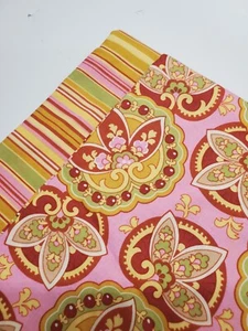 Amy Butler Fabric Lotus Star Paisley Stripe Pink Orange Sew Quilt FAT QUARTER - Picture 1 of 1