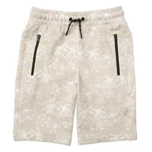 Member's Mark Boys' Knit Jogger Shorts, Size 6/7, Tropical Palm Design, Beige - Picture 1 of 8