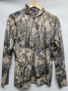 Sitka Gear Gore OptiFade Camouflage Lightweight Long Sleeve 1/2 Zip Camo Shirt L - Picture 1 of 3