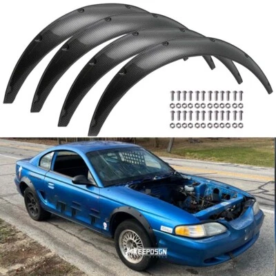 Arcos de rueda de carrocería extra ancha con llamaradas de guardabarros de 3,5" 890 mm para Ford Mustang cupé Foto 1 de 4