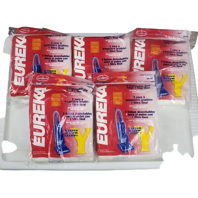 5 packs NEW Genuine Eureka Brand Style Y Disposable Dust Bags 15 bags 58183 - Image 1 of 3