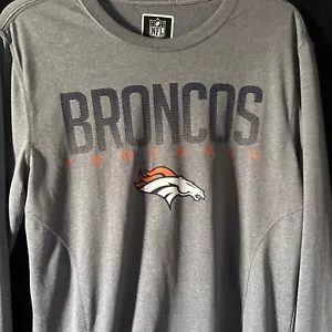 Denver Broncos Long Sleeve Grey Shirt - Picture 1 of 9