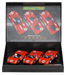 Scalextric 1:32 Slot Car 1967 Daytona 24 Triple Pack C4391A Ferrari New Boxed - Picture 1 of 10