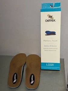 Aetrex L2225 Women's sz 10 Memory Foam Orthotics Insole With Metatarsal Support