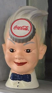 Coca Cola Figur Skulptur Büste Dekoration Dekofigur Werbefigur Gips Deko Rep - Picture 1 of 1