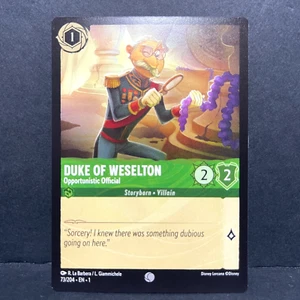 DISNEY LORCANA 2023 EL PRIMER CAPÍTULO DUQUE DE WESELTON 73/204 COMÚN - Imagen 1 de 2