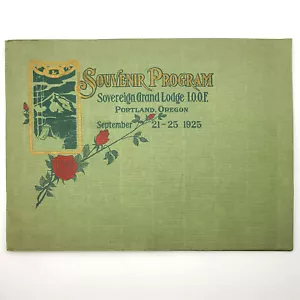 1925 Programma IOOF Comunicazione Annuale Odd Fellows & Rebekahs Portland Oregon - Foto 1 di 5