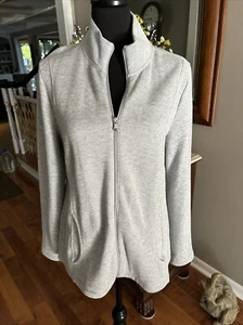 Talbot's graue sportliche Langarm Full Zip Damen Jacke Gr. M - Bild 1 von 8