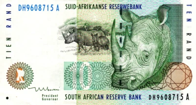 South Africa 10 Rand ND(1999) VF+ Banknote P-123b Prefix DH Mboweni Sig. - Image 1 of 2