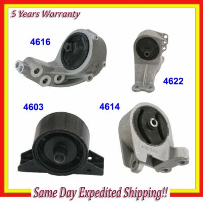 Juego de 4 piezas de montaje de motor y transmisión para Dodge Stratus 01-05 3,0 L para manual M244 Foto 1 de 4