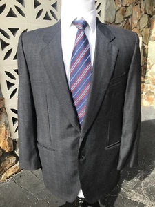 Ermenegildo Zegna Men's Sports Coat Gray Striped Green Orange Wool Size 44 R - Foto 1 di 10