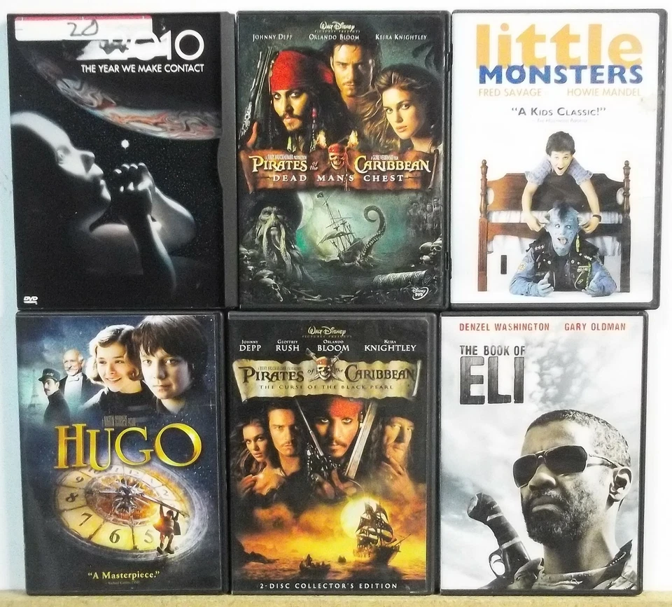 6 SCIENCE FICTION FANTASY SF DVD movies Lot #M456 FREE US S/H Pirates Hugo more - Image 1 of 1