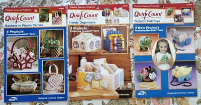 Lot of 3 Quick Count Plastic Canvas Guide Leaflet - Image 1 of 4