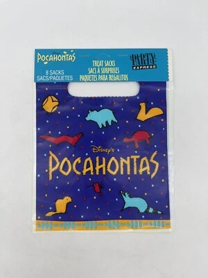 POCAHONTAS VINTAGE FAVOR BAGS (8)  Birthday Party Disney Decorations Hallmark - Image 1 of 2