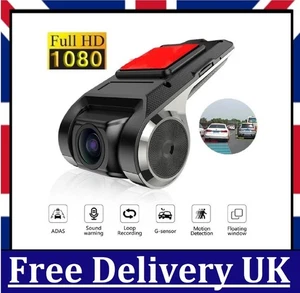 Car DVR ADAS Dash Cam 1080P Dual Lens GPS LDWS USB for Android DVD System - UK - Picture 1 of 8