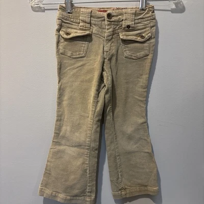 Girl's Union Bay Beige Corduroy Flare Pants Size 4 Regular Adjustable Wait - Image 1 of 4