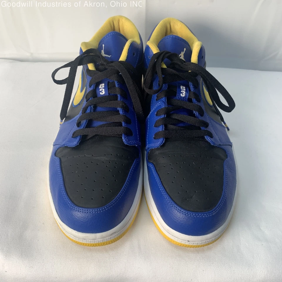 Zapatillas bajas retro para hombre 'Laney' Jordan 1 auténticas certificadas Gently Loved, talla 12 Foto 1 de 4