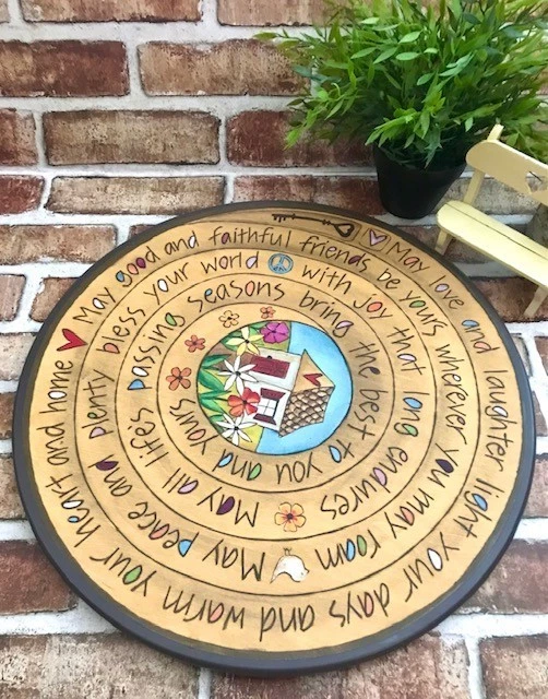 TABLE TALK 18" LAZY SUSAN 2015 STUDIO BY DEMDACO FROM ARTIST SHARON FELDSTEIN - Image 1 of 4