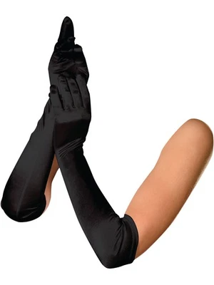 Guantes de ópera negros para mujer accesorio de disfraz Foto 1 de 2