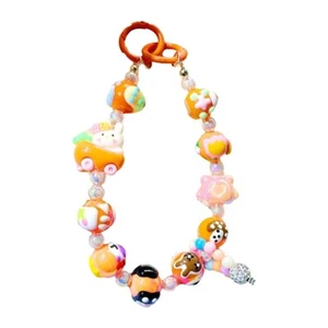 Beaded Phone Charm Bag Chain Decor Wristlet Phone Strap Cute Beaded Keychain - Picture 1 of 5
