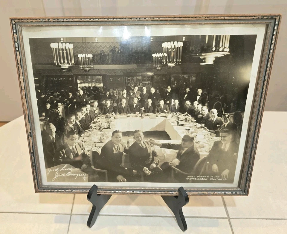 Rare Vintage Jack Dempsey Pittsburgh Pitt Panthers Black and White 11x14 Photo - Image 1 of 4