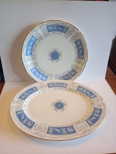 Coalport Revelry Blue Serving Platter/Plate 33cm Oval and 27cm Round. Excellent. - Picture 1 of 10