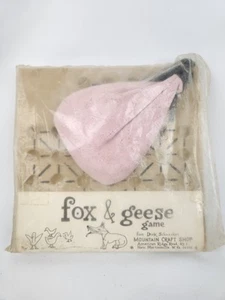 New Vintage Handmade West Virginia WV Artisan Fox & Geese Game Wooden Puzzle Toy - Picture 1 of 12