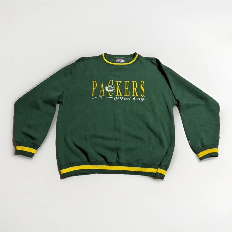 Sudadera Vintage Green Bay Packers Logo 7 XL Bordada NFL Años 90 Foto 1 de 4