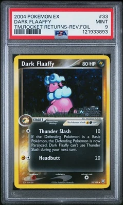 2004 POKEMON EX TEAM ROCKET RETURNS #33 DARK FLAAFFY-REVERSE FOIL PSA 9 - Image 1 of 2