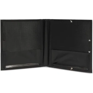 Music Sheet Folder 2 Pockets Paper Closure with Elastic Band 12.6"x 13.7" Black - Picture 1 of 7