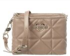 Crossbody Bag Love Moschino in Gold Faux Leather Purse With Shoulder Chain