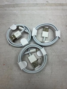 New 3ft Cable Charger For iPhone USB White Pack Of 3 AM17 - Picture 1 of 3