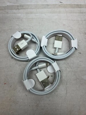 New 3ft Cable Charger For iPhone USB White Pack Of 3 AM17 - Image 1 of 3